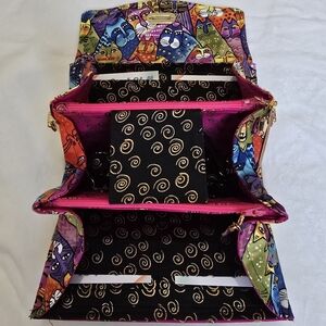 Large wallet clutch crossbody bag cat